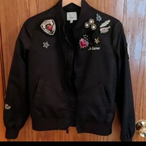 AMAZING hand stitched Black Bomber Jacket!